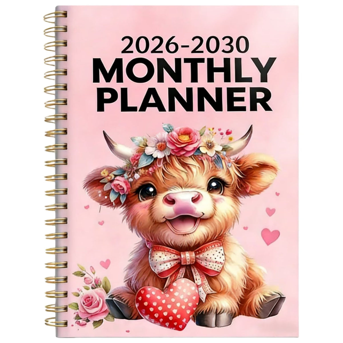 PlanDröm™ – Månadsplanerare 2026–2030 med Highland Cow-design