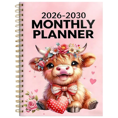 PlanDröm™ – Månadsplanerare 2026–2030 med Highland Cow-design