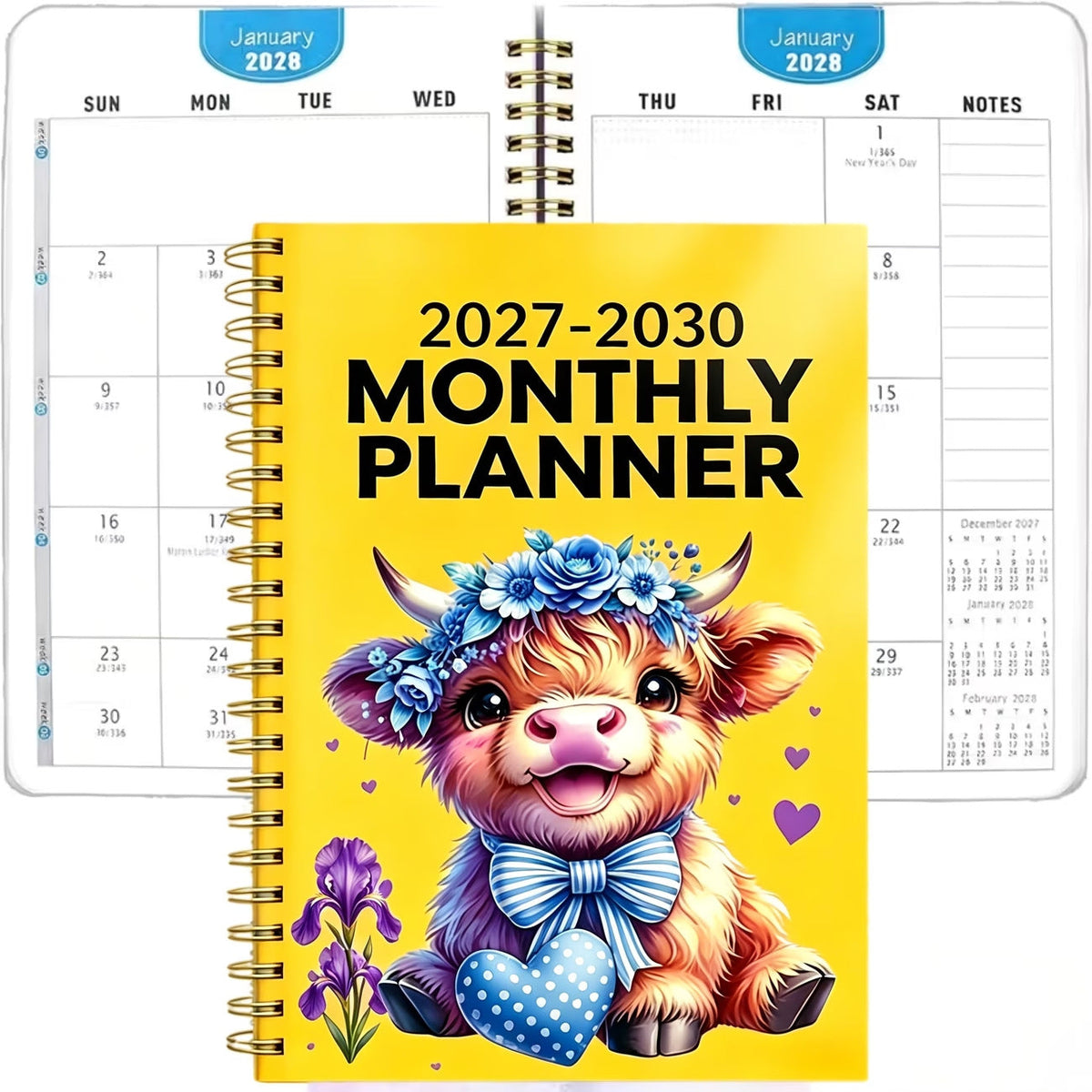 PlanDröm™ – Månadsplanerare 2026–2030 med Highland Cow-design