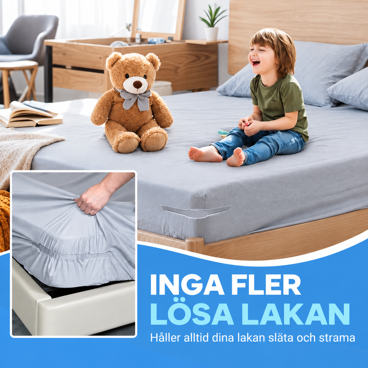 LakanLås™ -  Lakanhållare som håller lakanet sträckt och på plats