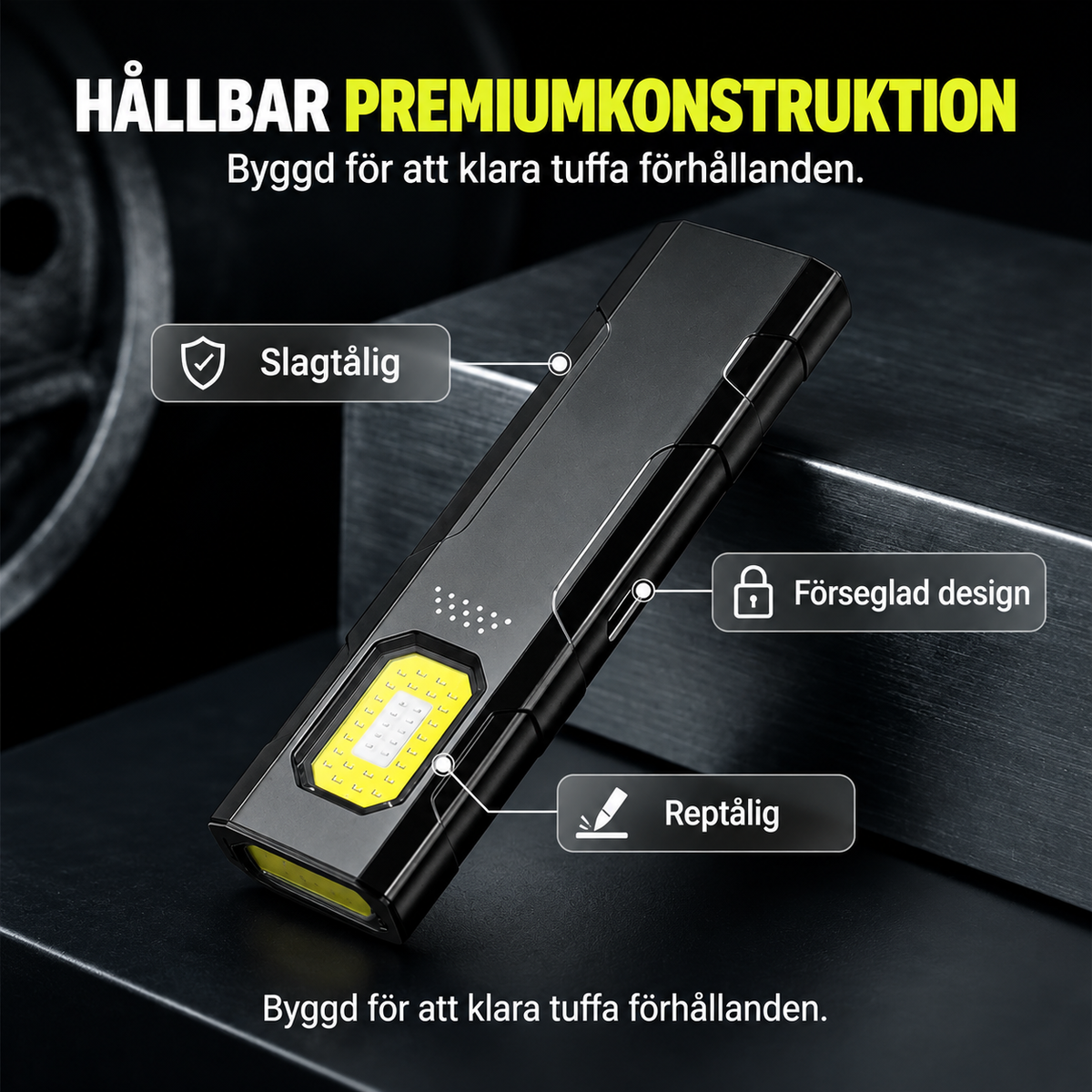 FickLjus™ - Magnetisk arbetslampa för handsfree-användning