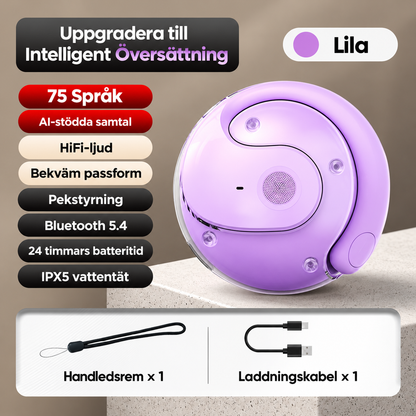 TolkPro™ - Bekväma open-ear-hörlurar med smart översättning i realtid