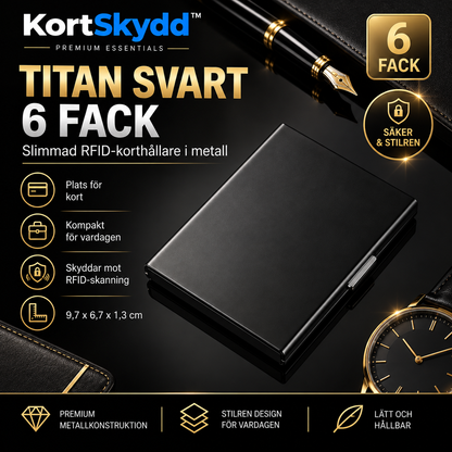 KortSkydd™ - RFID-skyddande kortfodral i metall