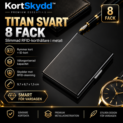 KortSkydd™ - RFID-skyddande kortfodral i metall