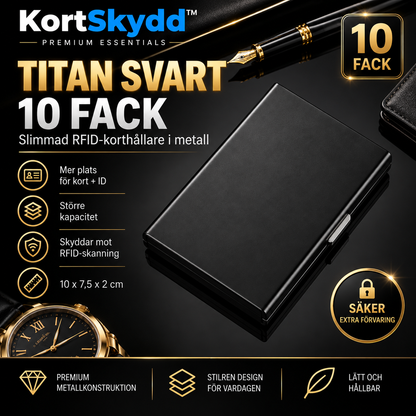 KortSkydd™ - RFID-skyddande kortfodral i metall