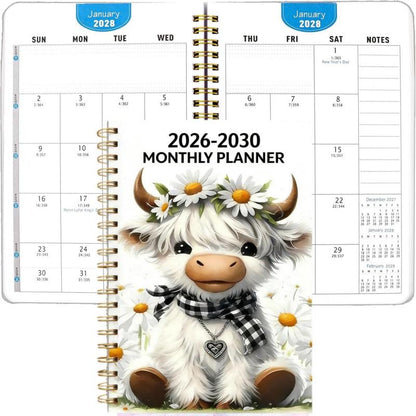PlanDröm™ – Månadsplanerare 2026–2030 med Highland Cow-design