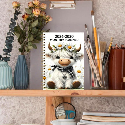 PlanDröm™ – Månadsplanerare 2026–2030 med Highland Cow-design