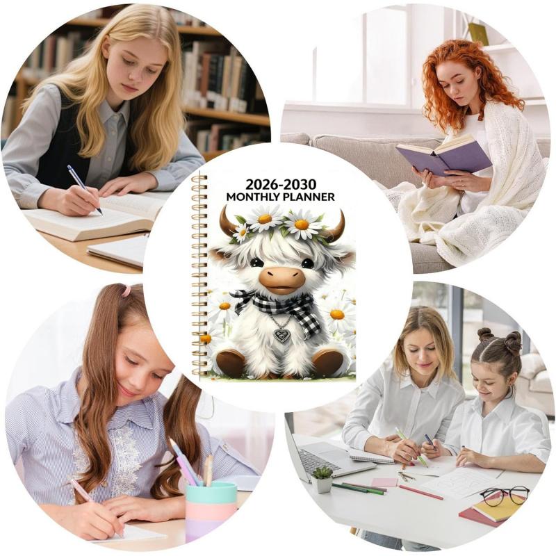PlanDröm™ – Månadsplanerare 2026–2030 med Highland Cow-design
