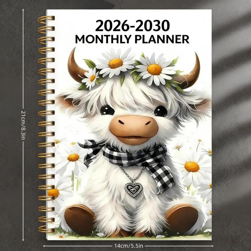 PlanDröm™ – Månadsplanerare 2026–2030 med Highland Cow-design